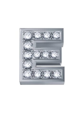 DonnaOro Elements-Lettera E in oro bianco con diamanti-DCHF3319E.002