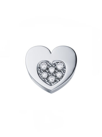 Donna oro Elements - Cuore nel cuore in oro bianco e diamanti-DCHF3446.003