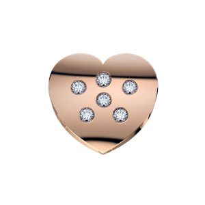 DonnaOro Elements-Cuore grande in oro rosa e diamanti