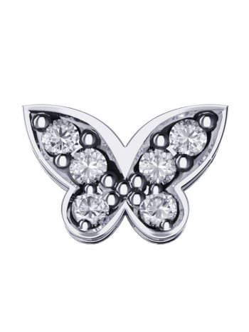 DonnaOro Elements - Big butterfly white gold with diamonds