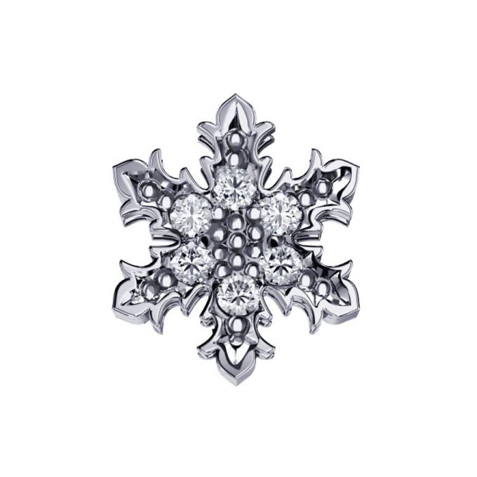 DonnaOro Elements-Fiocco di neve in oro bianco e diamanti