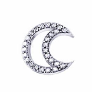 Donna oro - Elements - Elemento per anello - Luna oro bianco con diamanti