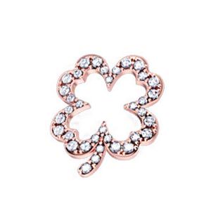 Donna oro - Elements - Elemento per anello - Quadrifoglio oro rosa con diamanti