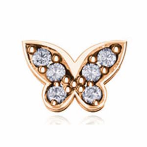 Donna oro - Elements - Elemento per anello - Volare oro rosa con diamanti