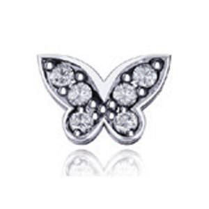 Donna oro - Elements - farfalla grande oro bianco con diamanti