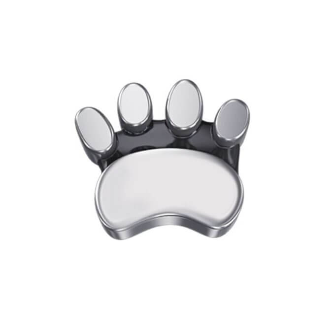 Cat paw white gold