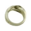 Anello artigianale Onda in argento steso