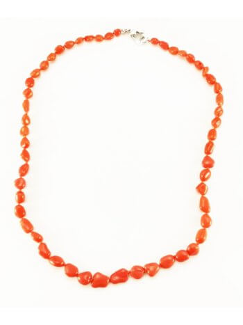 Collana artigianale in corallo a sassolini