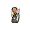 Anello intreccio topazio citrino verticale