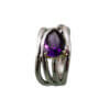 Anello intreccio ametista