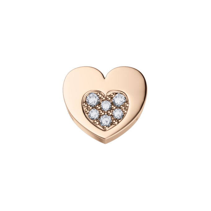 Elements Donnaoro-Cuore nel cuore in oro rosa con diamanti - DCHF9154.002