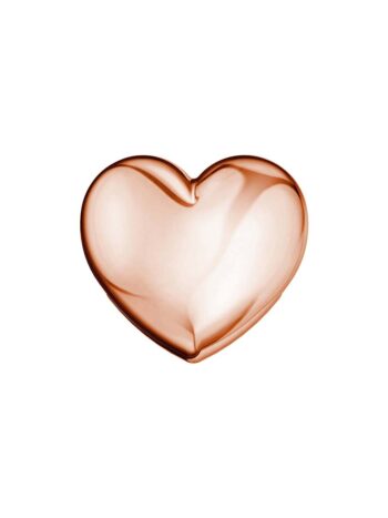 Cuore semplice grande oro rosa-