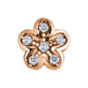 Donna oro Elements - Fiore in oro rosa con diamanti bianchi - DCHF6535.003