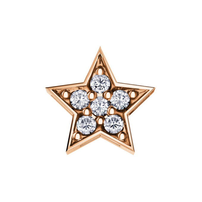 Donna oro Elements-stella oro rosa con diamanti - DCHF6550.003