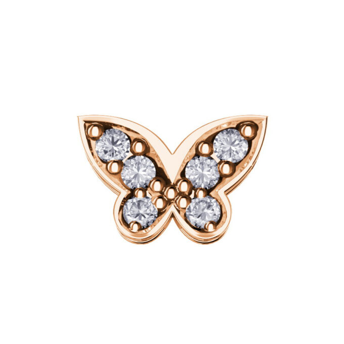 Donna oro Elements - Farfalla oro rosa diamanti bianchi - DCHF6530.003