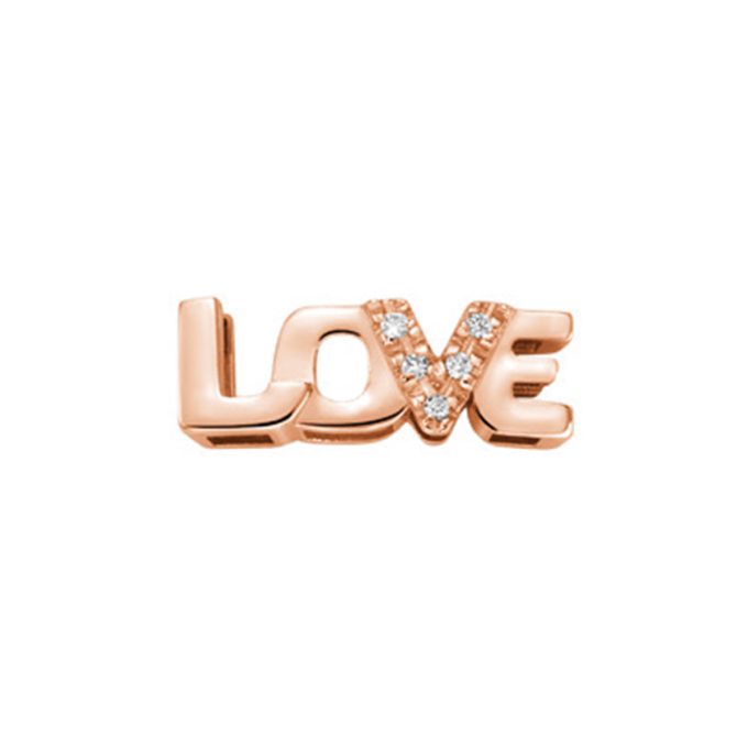 DonnaOro Elements - Big LOVE in oro rosa con diamanti - ECF10213.002