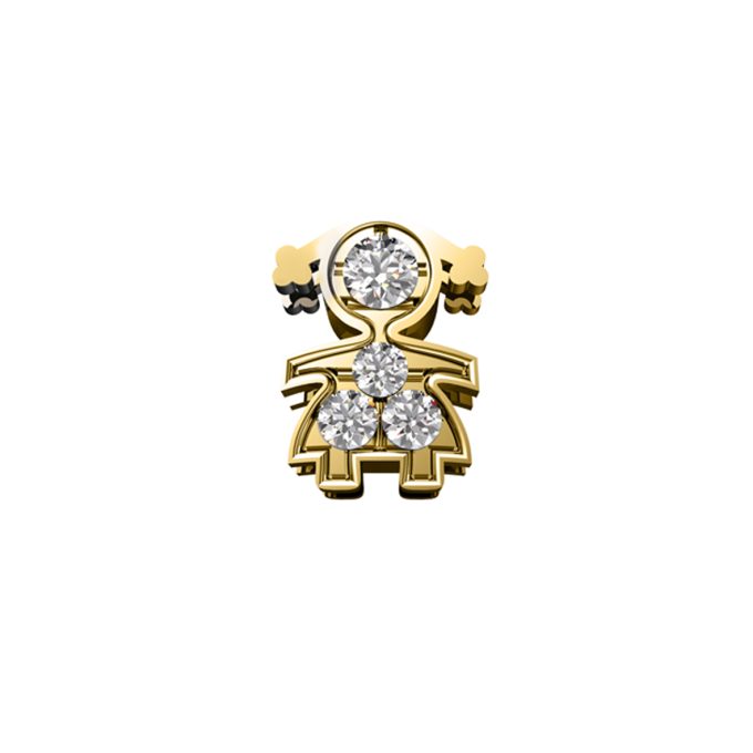 Donnaoro Elements-Bimba oro giallo con diamanti-DCHF9611.001